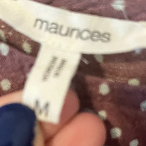 MAURICES | Women's Sleeveless Polka Dot Top Pink White Size Medium - Picture 3 of 8